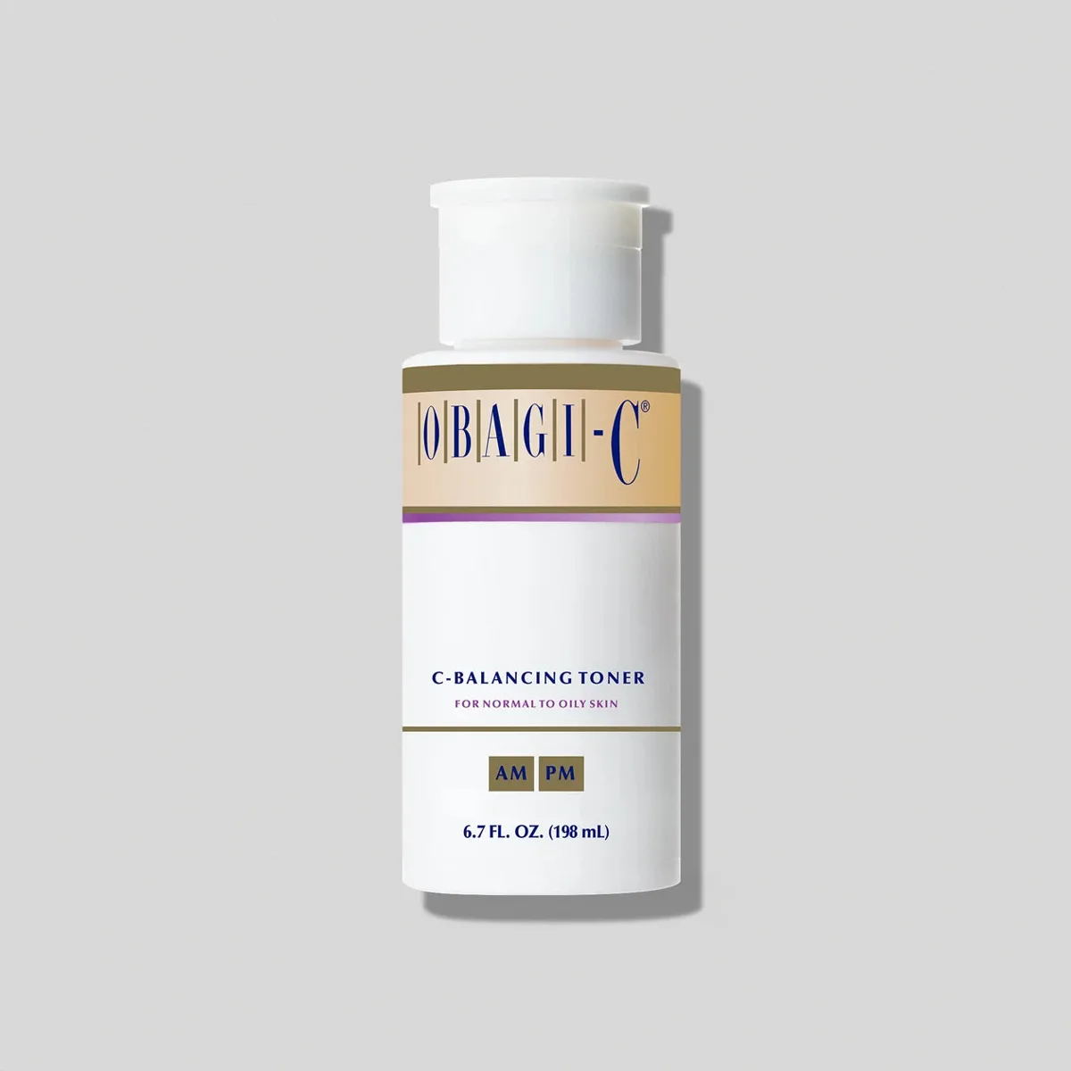 Obagi-C C-Balancing Toner 6.7 oz white bottle with pump-top dispenser and gold label