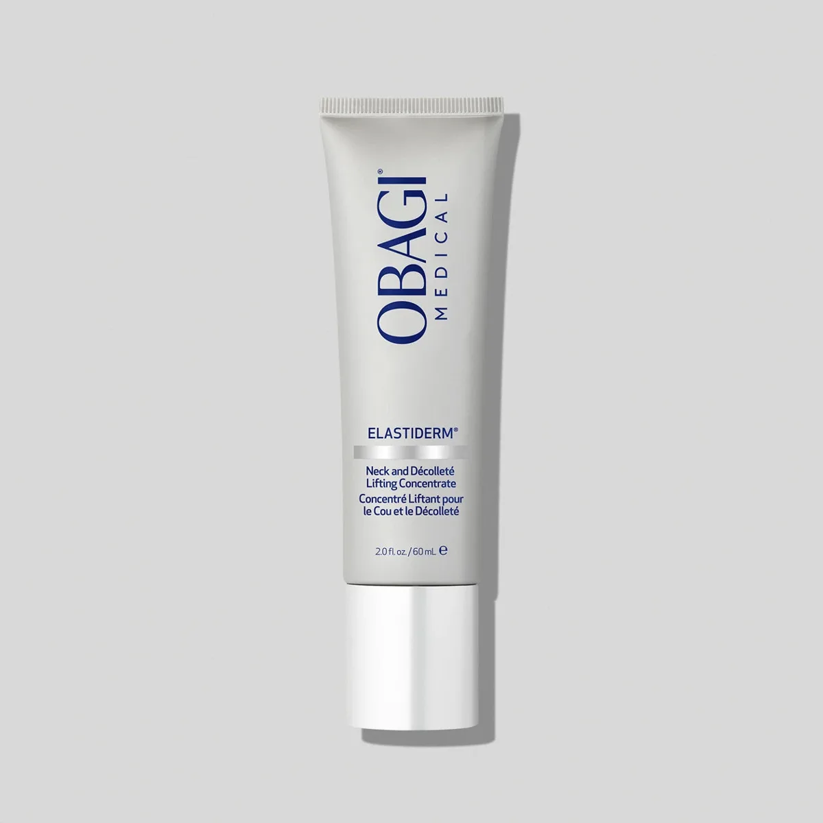 Obagi ELASTIderm Neck and Décolleté Lifting Concentrate 2 oz grey tube with applicator head