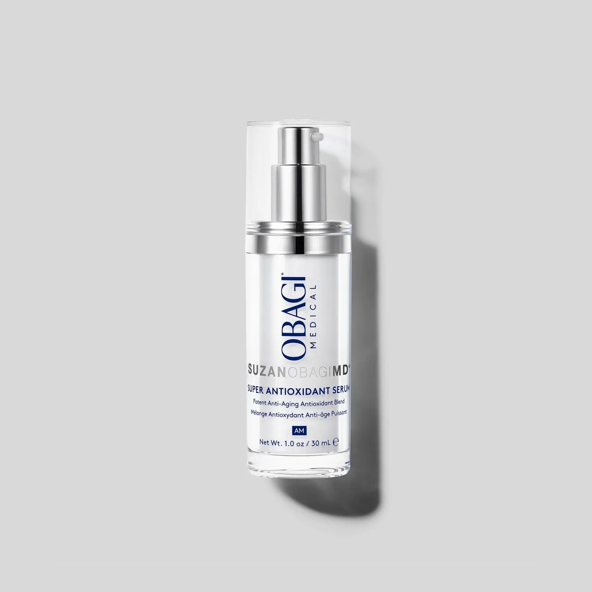 Obagi SUZANOBAGIMD Super Antioxidant Serum 30ml dropper bottle on white background