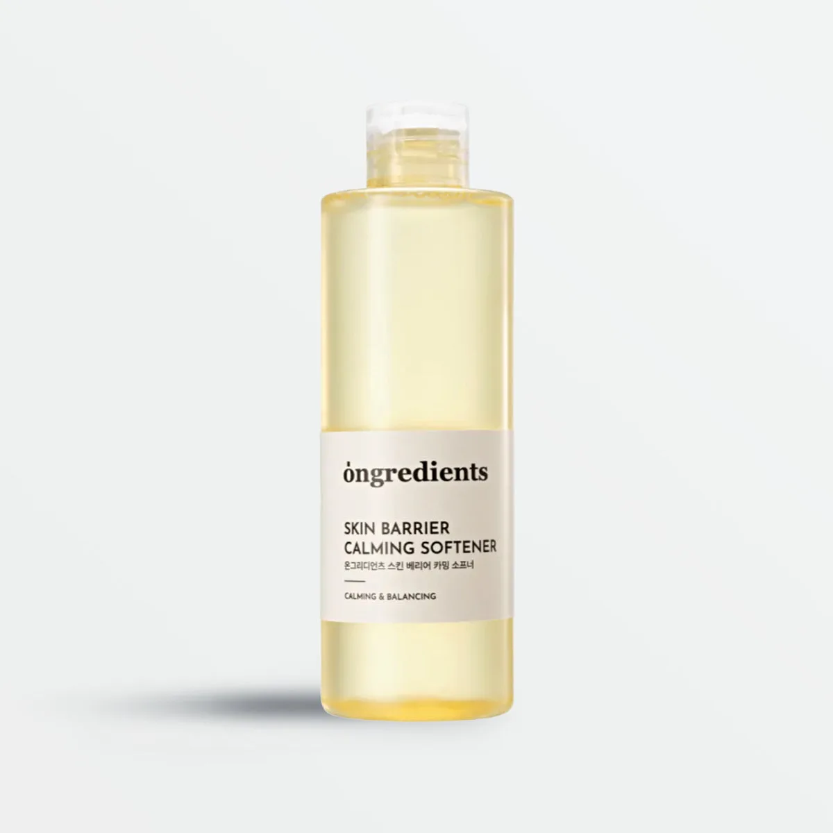 Ongredients Skin Barrier Calming Softener 250mL clear plastic toner bottle