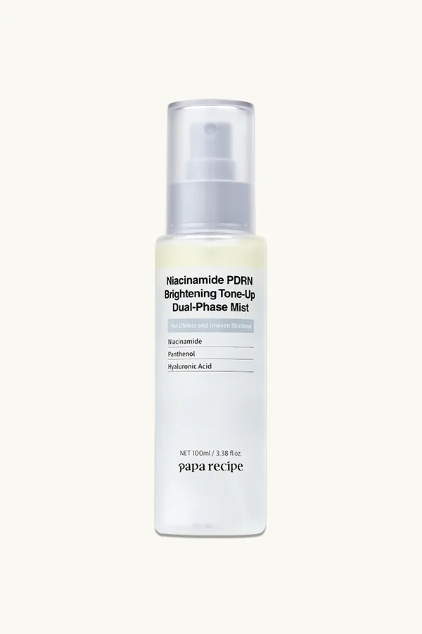 Papa Recipe Niacinamide PDRN Glowing Tone-Up Dual-Phase Mist 100ml bottle