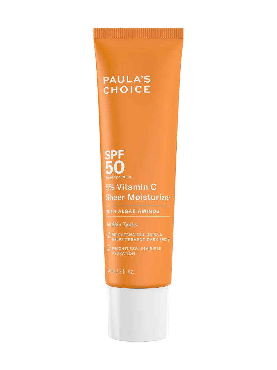 Paula's Choice 5% Vitamin C Sheer Moisturizer SPF 50 60ml orange tube