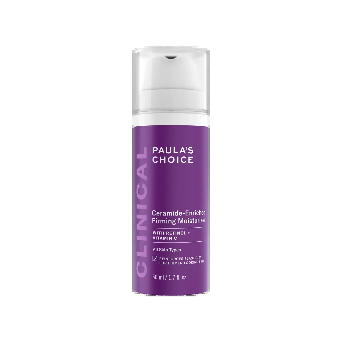 Paula's Choice Clinical Ceramide-Enriched Firming Moisturizer jar with dark navy label