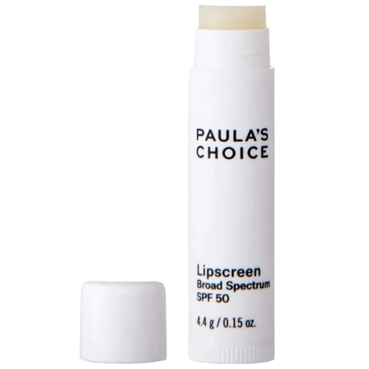 Paula's Choice Lipscreen Broad Spectrum SPF 50 white twist-up lip stick with cap