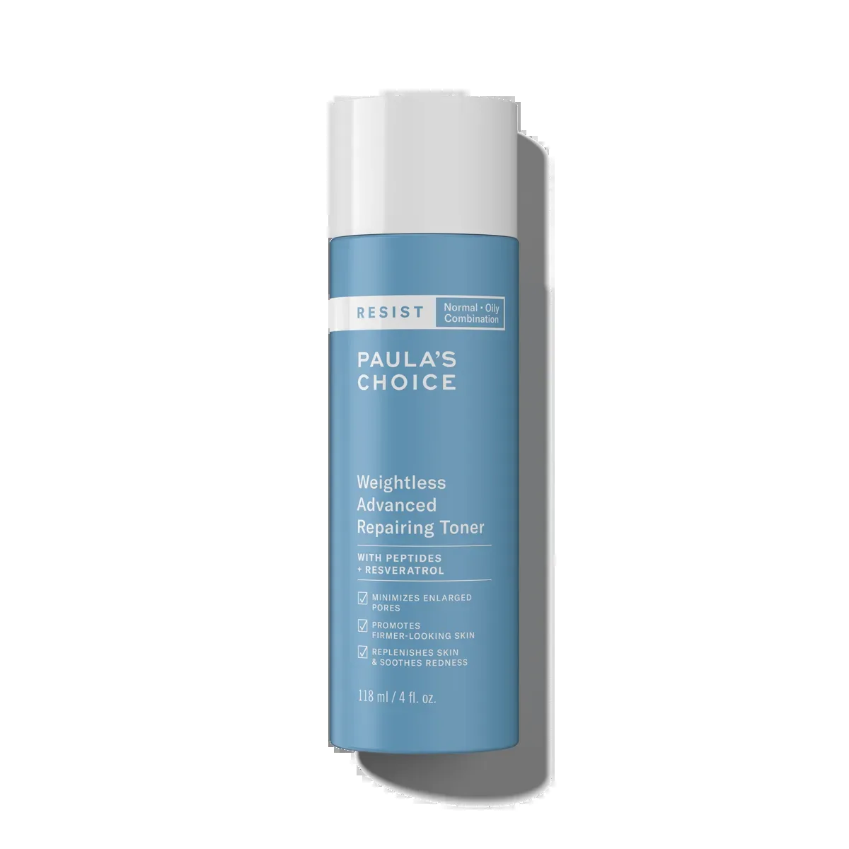 Paula's Choice RESIST Weightless Advanced Repairing Toner in a blue-gray plastic bottle