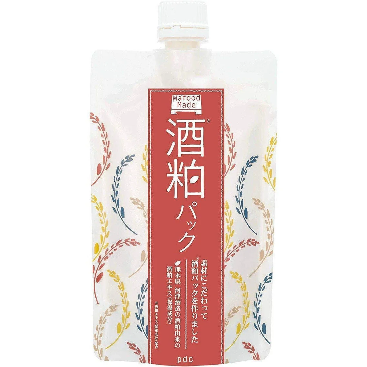 pdc Wafood Made Sake Kasu Pack 170g tub — Japanese sake lees fermented rice brightening wash-off mask