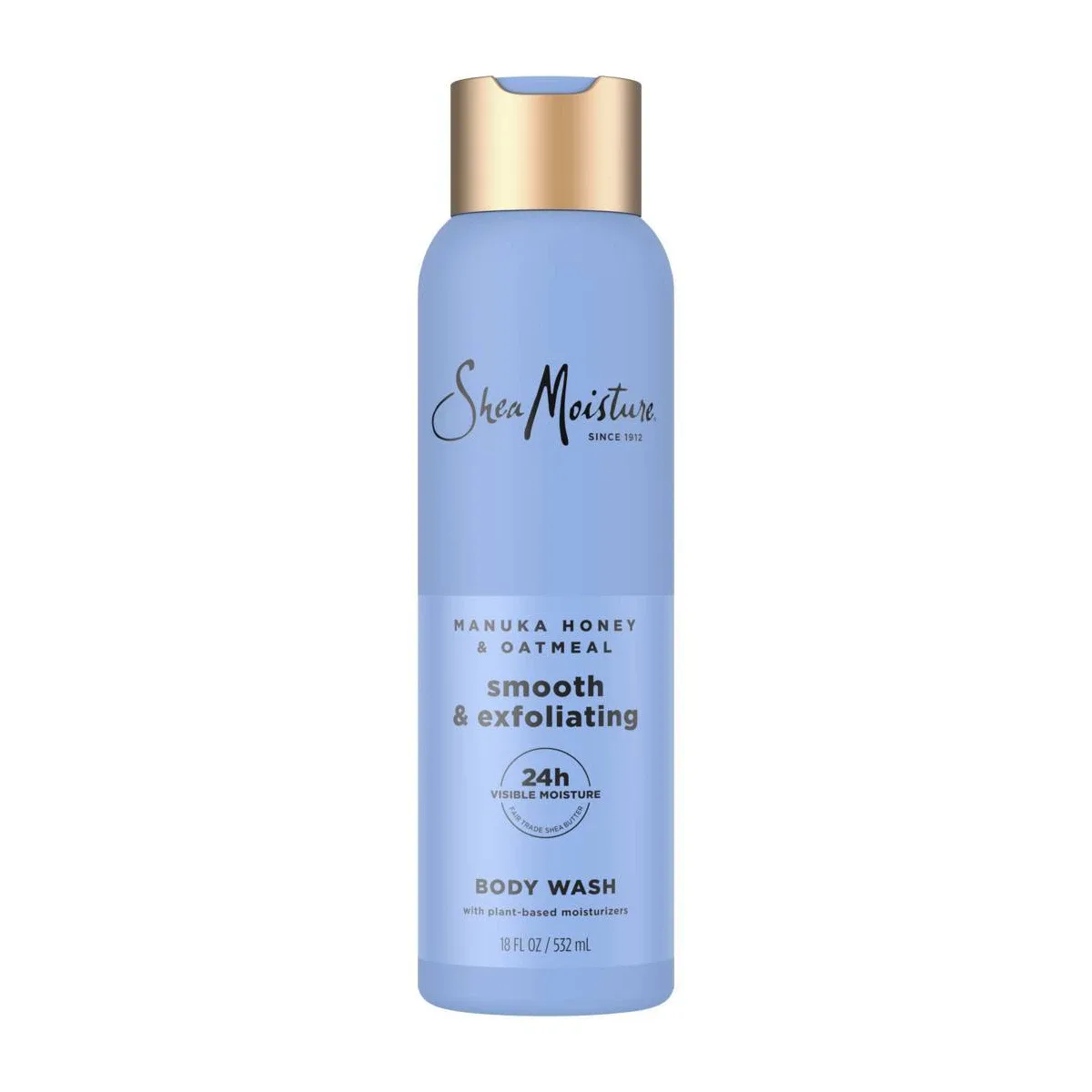 SheaMoisture Manuka Honey & Oatmeal Smooth & Exfoliating Body Wash 18 fl oz blue bottle