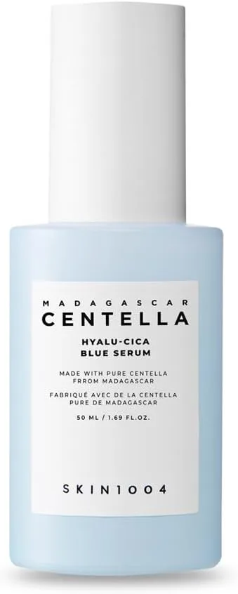 SKIN1004 Madagascar Centella Hyalu-Cica Blue Serum glass bottle