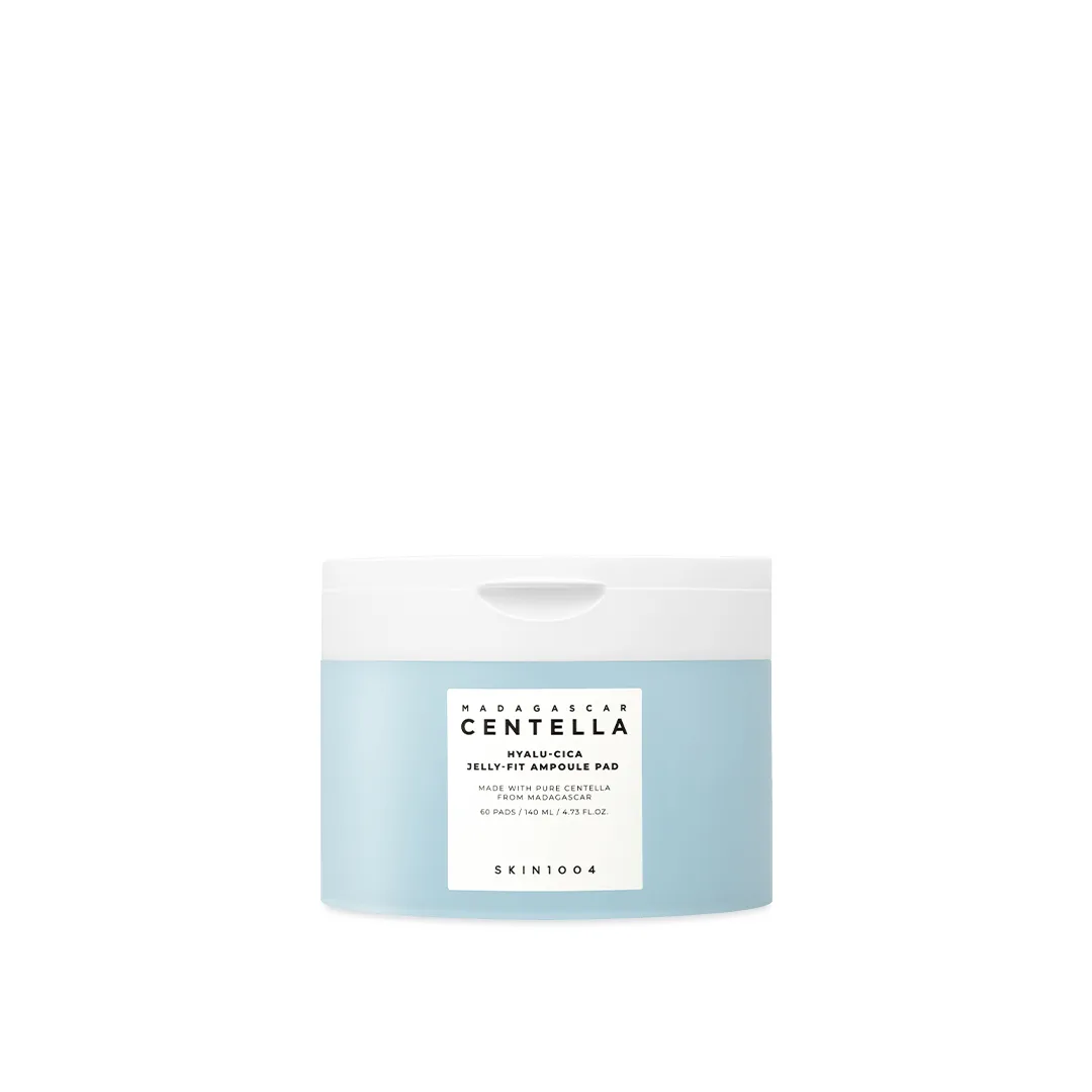 SKIN1004 Madagascar Centella Hyalu-Cica Jelly-Fit Ampoule Pad tub of 60 dual-textured toner pads