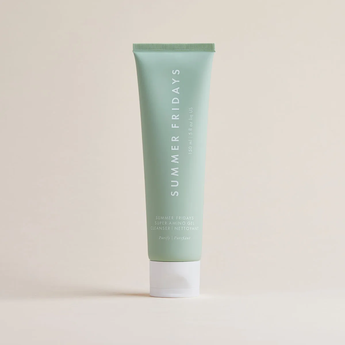 Summer Fridays Super Amino Gel Cleanser in soft-touch recyclable squeeze tube