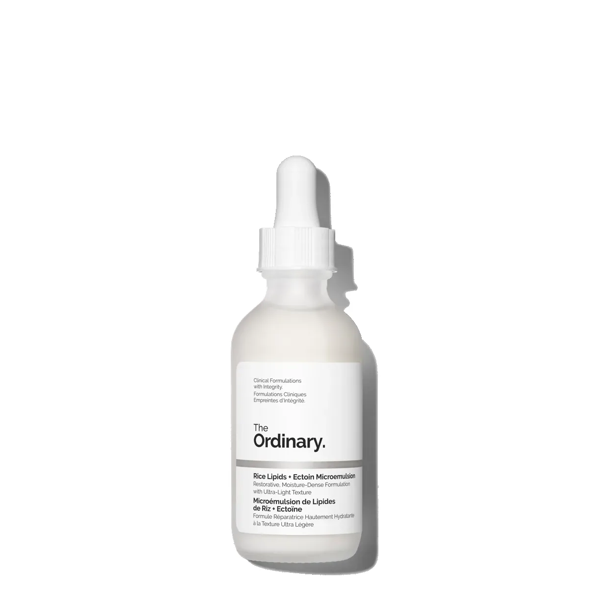 The Ordinary Rice Lipids + Ectoin Microemulsion 60ml clear plastic pump bottle