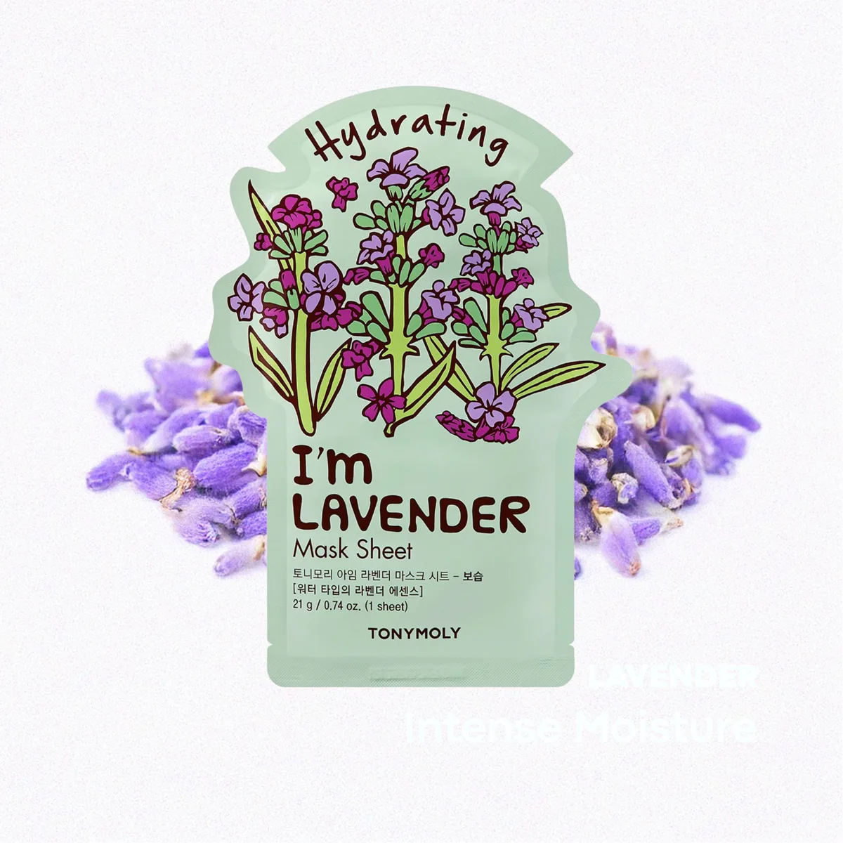 TONYMOLY I AM Lavender Sheet Mask sachet from the Soothing set
