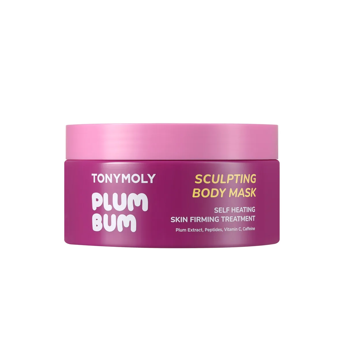 TONYMOLY Plum Bum Self Heating Sculpting Body Mask 300 ml magenta jar