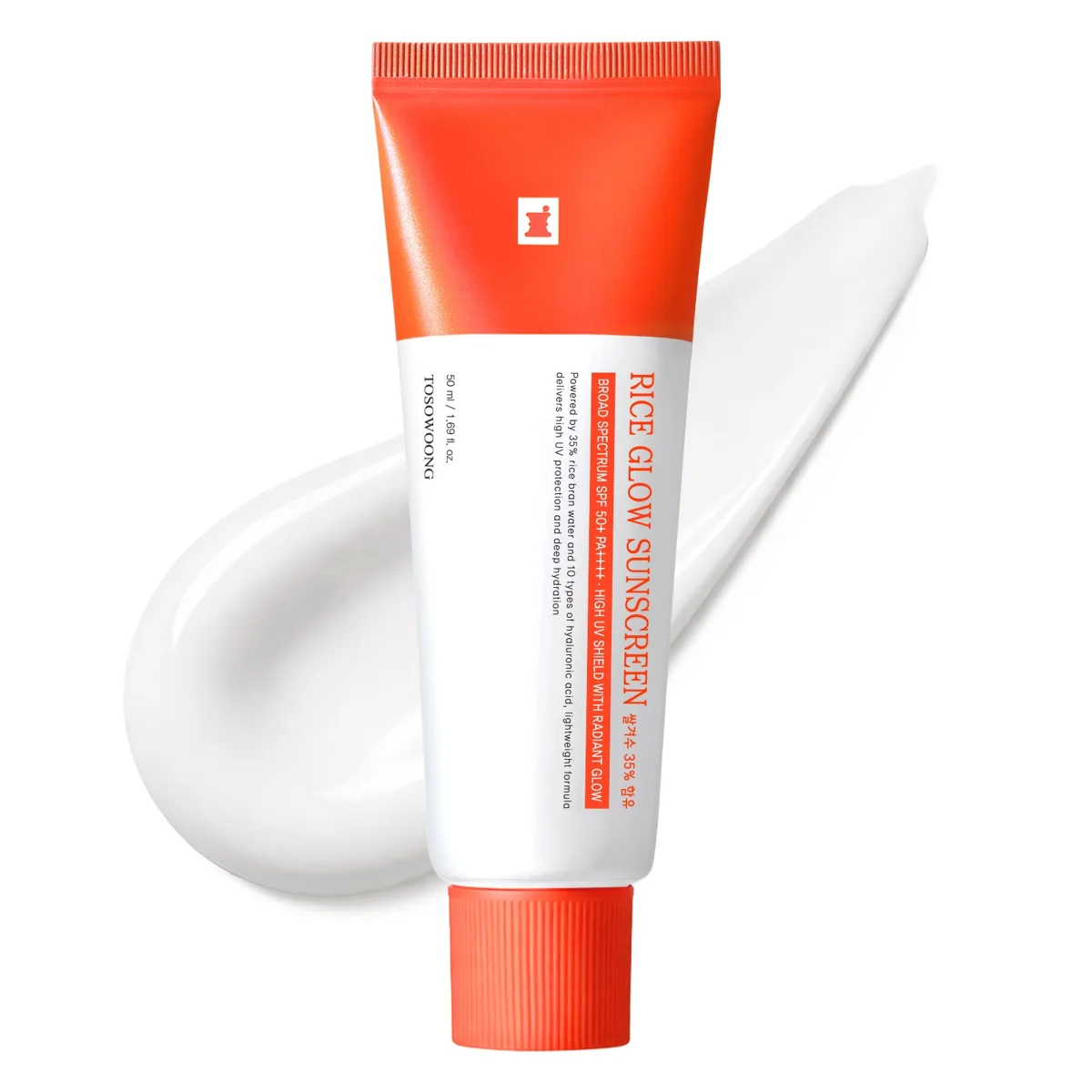 TOSOWOONG Rice Glow Sunscreen SPF 50+ orange 50 mL tube