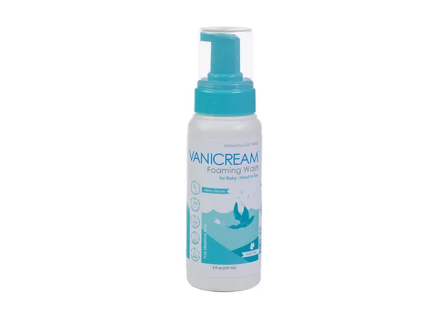 Vanicream Foaming Wash for Baby pump bottle on white background
