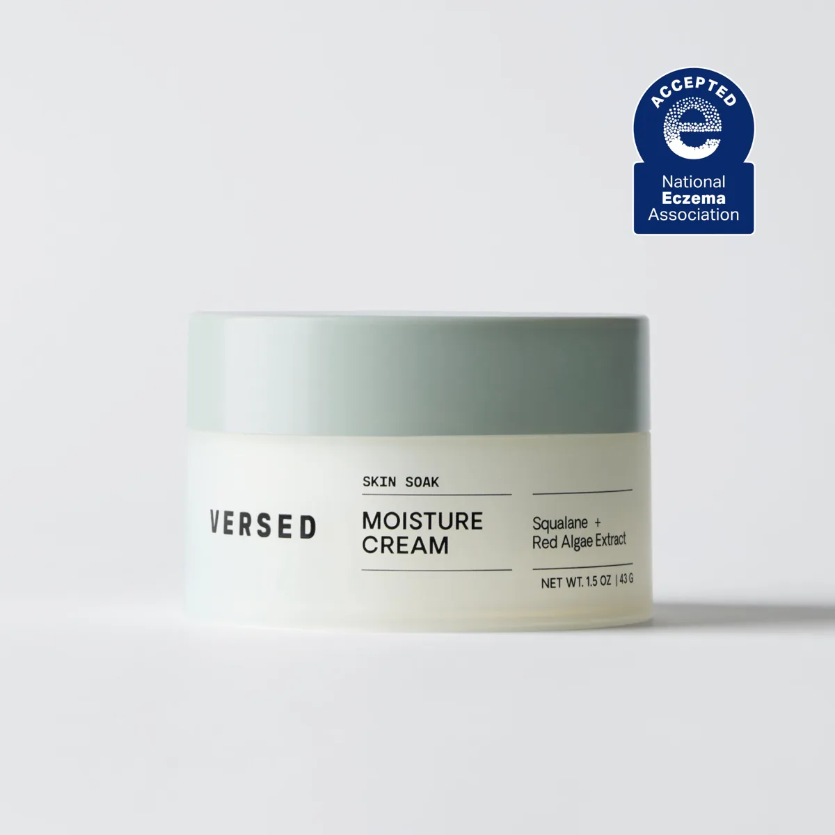 Versed Skin Soak Moisture Cream jar on white background