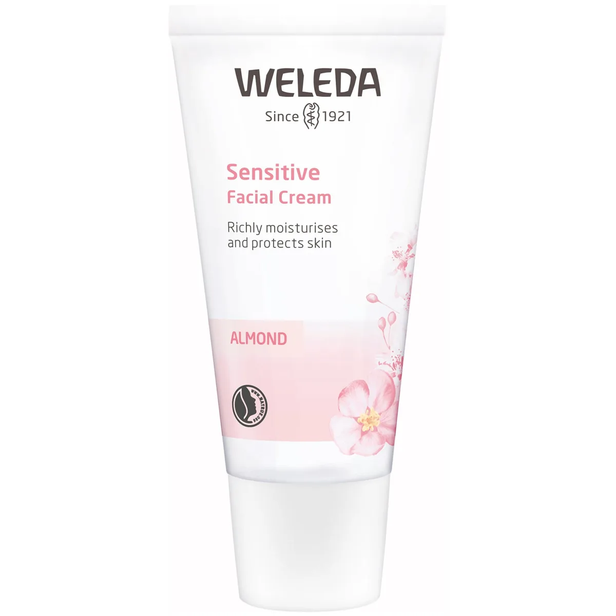 Weleda Sensitive Care Face Cream 30 mL green and white pump bottle