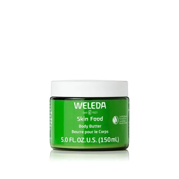 Weleda Skin Food Body Butter 150ml green glass jar with white lid