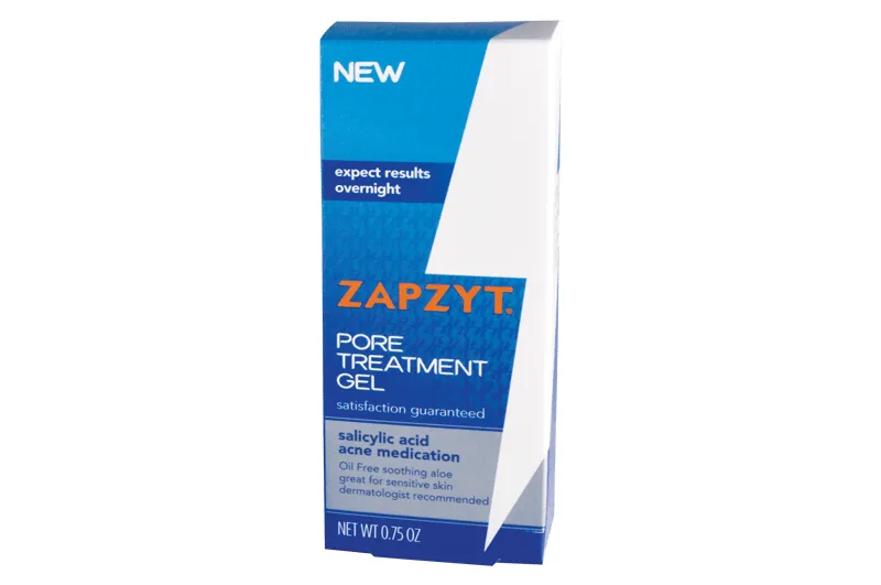 Tube of Zapzyt Pore Treatment Gel with 2% salicylic acid